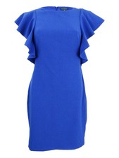 Lauren by Ralph Lauren Women's Ruffle-Sleeve Sheath Dress