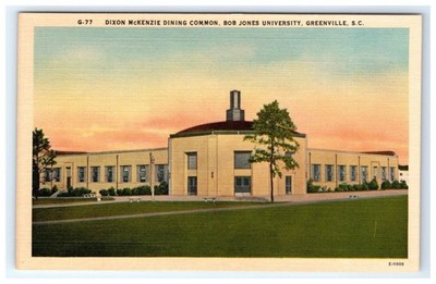 Vintage Postcard Bob Jones University Dixon McKenzie Dining South Carolina Linen