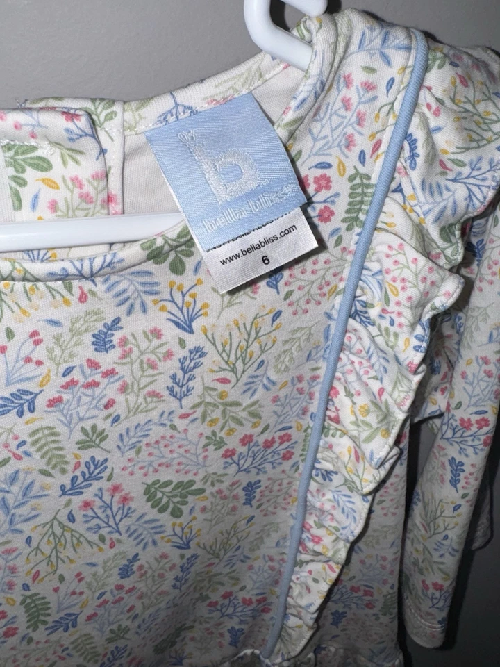 Vestido Louise Bella Bliss Maizy Floral Algodón Pima Niña Talla 6 Impecable $60 Foto 3 de 4