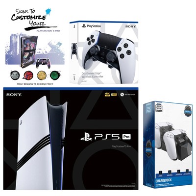 Sony PlayStation 5 Pro + EDGE Controller, Dual Charging Dock