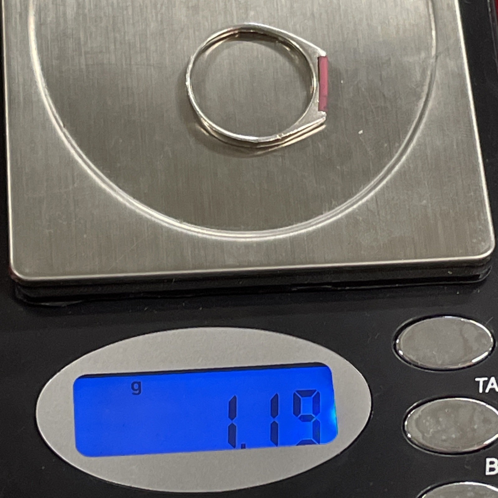 Sterling Silver 925 Thin Rectangular Pink Inlay S… - image 7