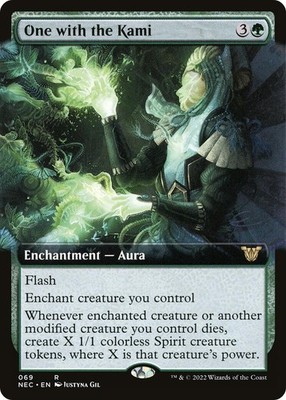NM - One with the Kami (Extended Art) [NEC - 69] Commander: Kamigawa: Neon Dy...