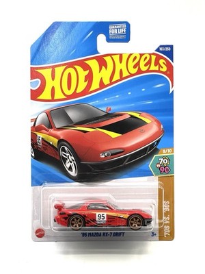 2025 Hot Wheels '95 Mazda RX-7 Drift #163 (red) SUPER CUSTOM WHEEL