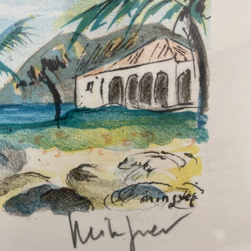 Impresión litográfica original Alexandre Minguet refrendada #711/1000 enmarcada mate Foto 4 de 4