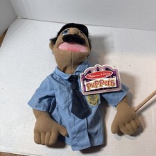 Melissa  Doug Police Officer Puppet 3640 Blue Eyes Pretend Play Toy BrokeStick