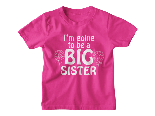 I'm Going to be Big Sister T-Shirt Funny Girl Cute Family Siblings Reavel Gift - Picture 10 of 17