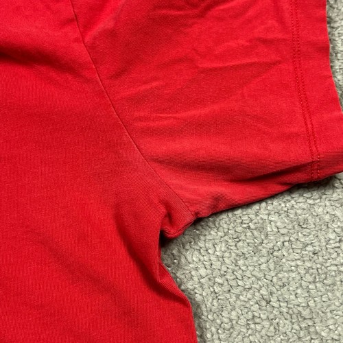Camicia Nike uomo piccola rossa maniche corte collo a vite swoosh logo in cotone - Foto 4 di 11
