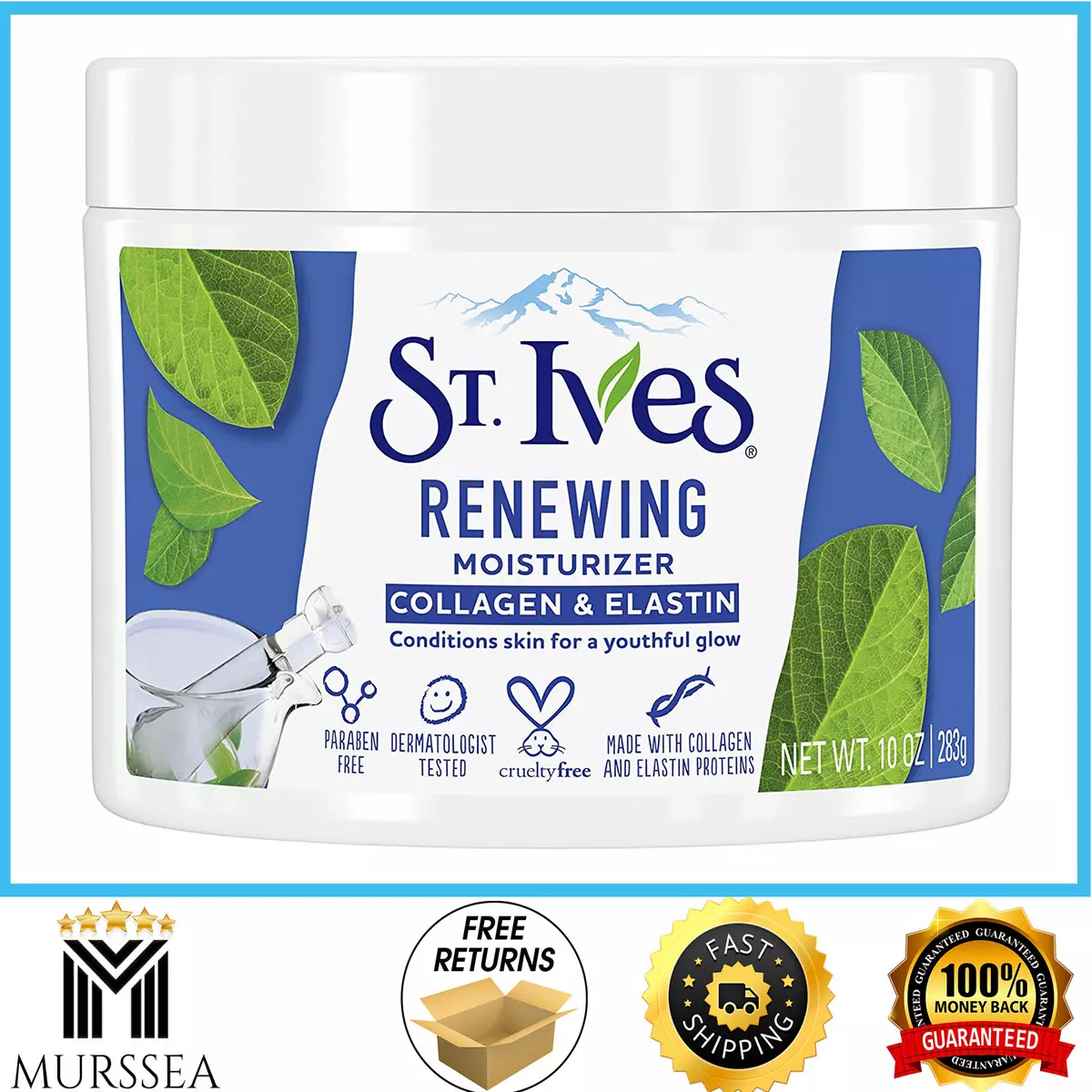 St Ives Moisturizer Collagen Elastin Facial Renewing Paraben Free