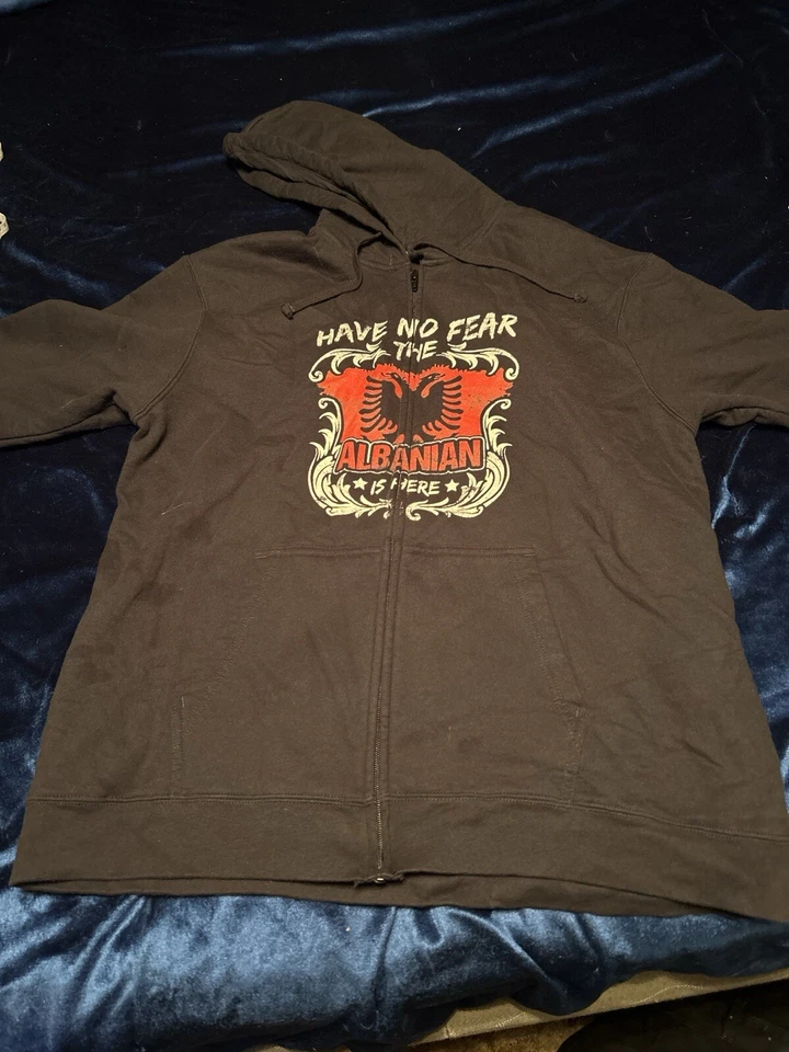 Jaqueta masculina vintage P&C com zíper GG preta manga comprida - Imagem 3 de 4