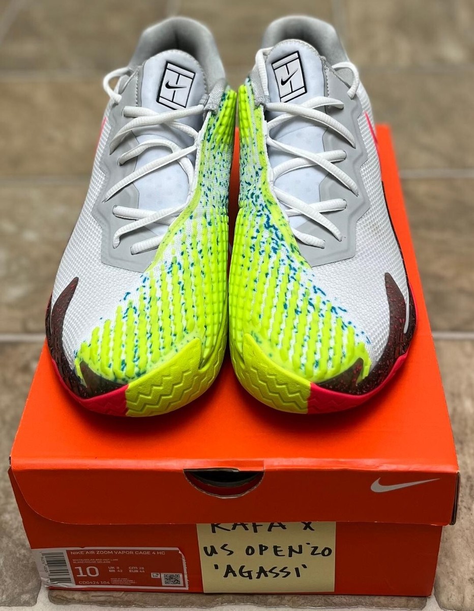 Size 10 - Nike Court Air Zoom Vapor Cage 4 Hot Lime Solar