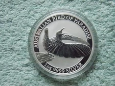 2018 AUSTRALIAN 1 oz SILVER Birds of Paradise Victoria's Riflebird BU 