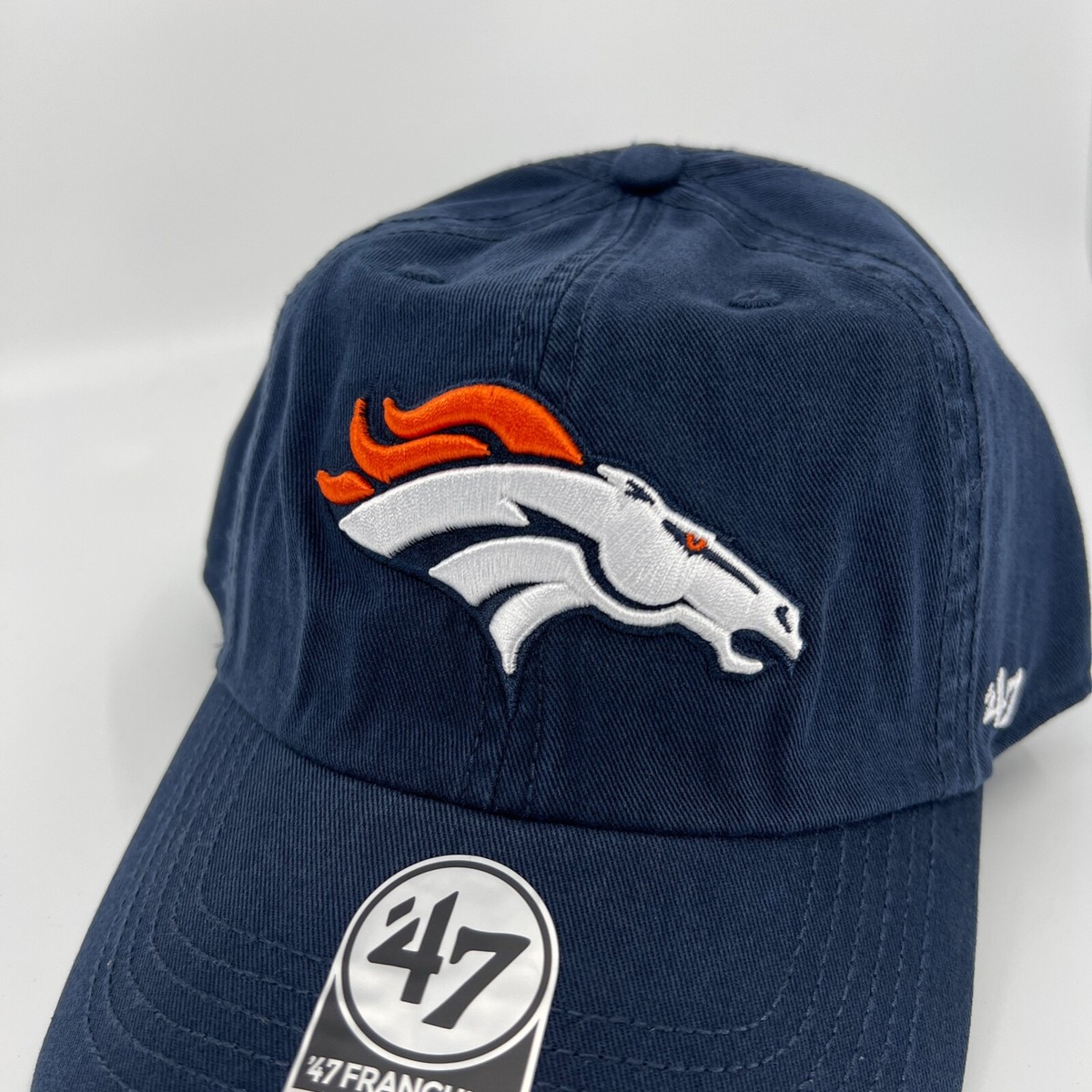 Denver Broncos Hat Men Large Blue Fitted 