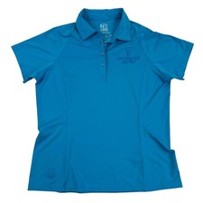 Kate Lord Sun Protection THE HERMITAGE GOLF CLUB Blue S/S Polo Shirt Stretch M