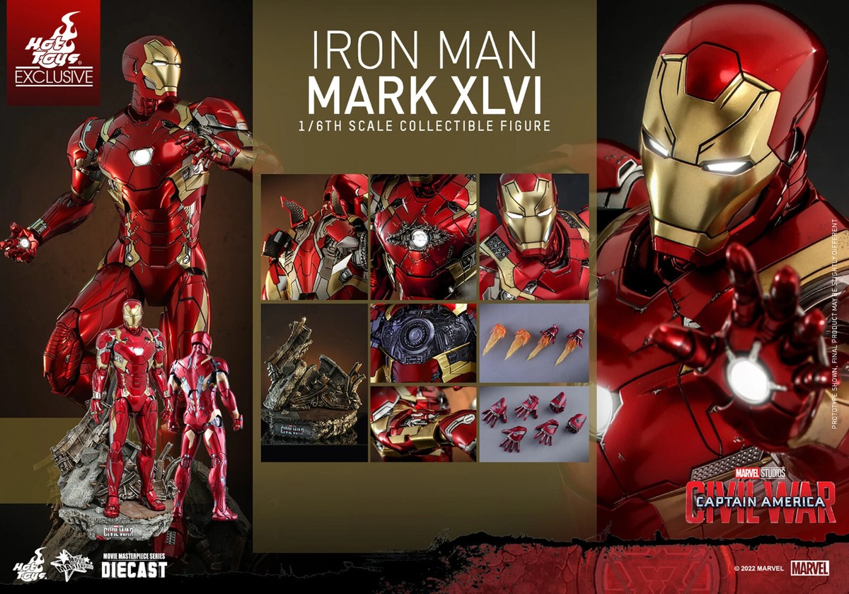 Hot Toys Captain America Civil War Iron Man Mk XLVI 46 1/6 Scale