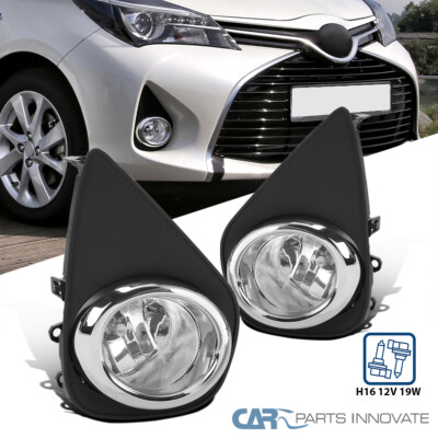 Fits 2015-2017 Toyota Yaris 2/4Dr Hatchback Clear Driving Fog Lights Lamp+Switch