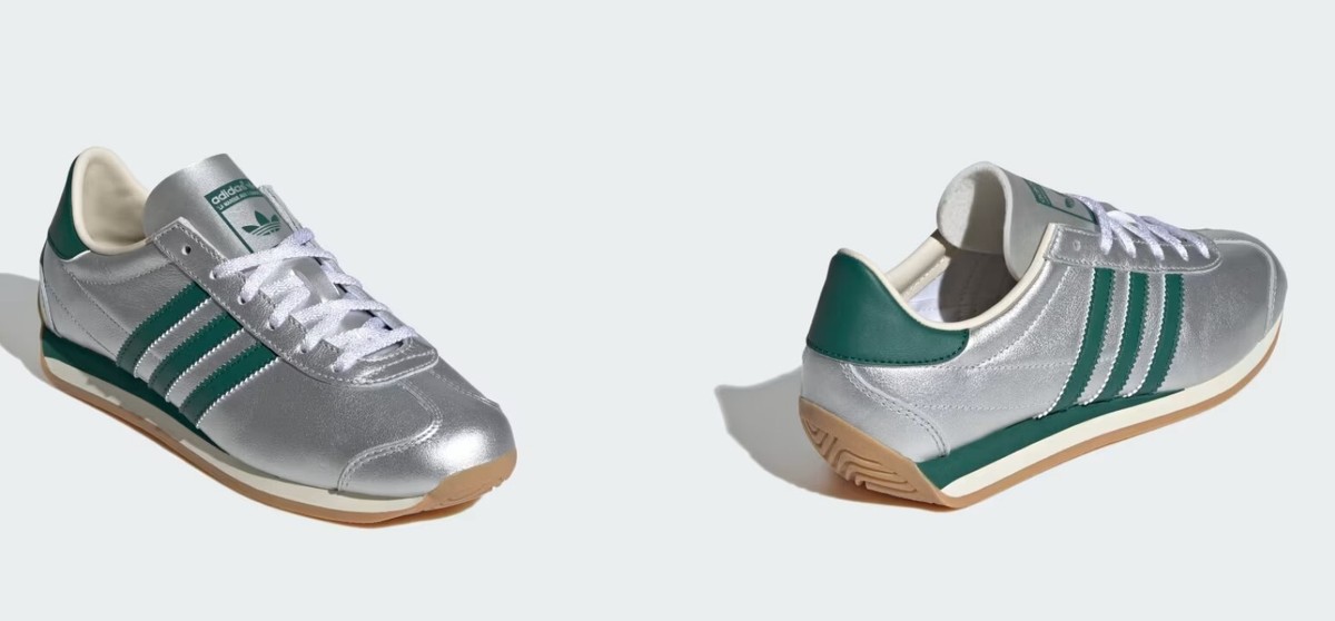 スニーカー ADIDAS Country Original Women's IE8412 Adidas Country OG Silver Metallic Women's Sneakers Shoes