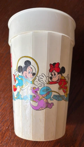 Walt Disney World Souvenir Vintage Plastic Cup 1980’s Coca-Cola “WELL USED”