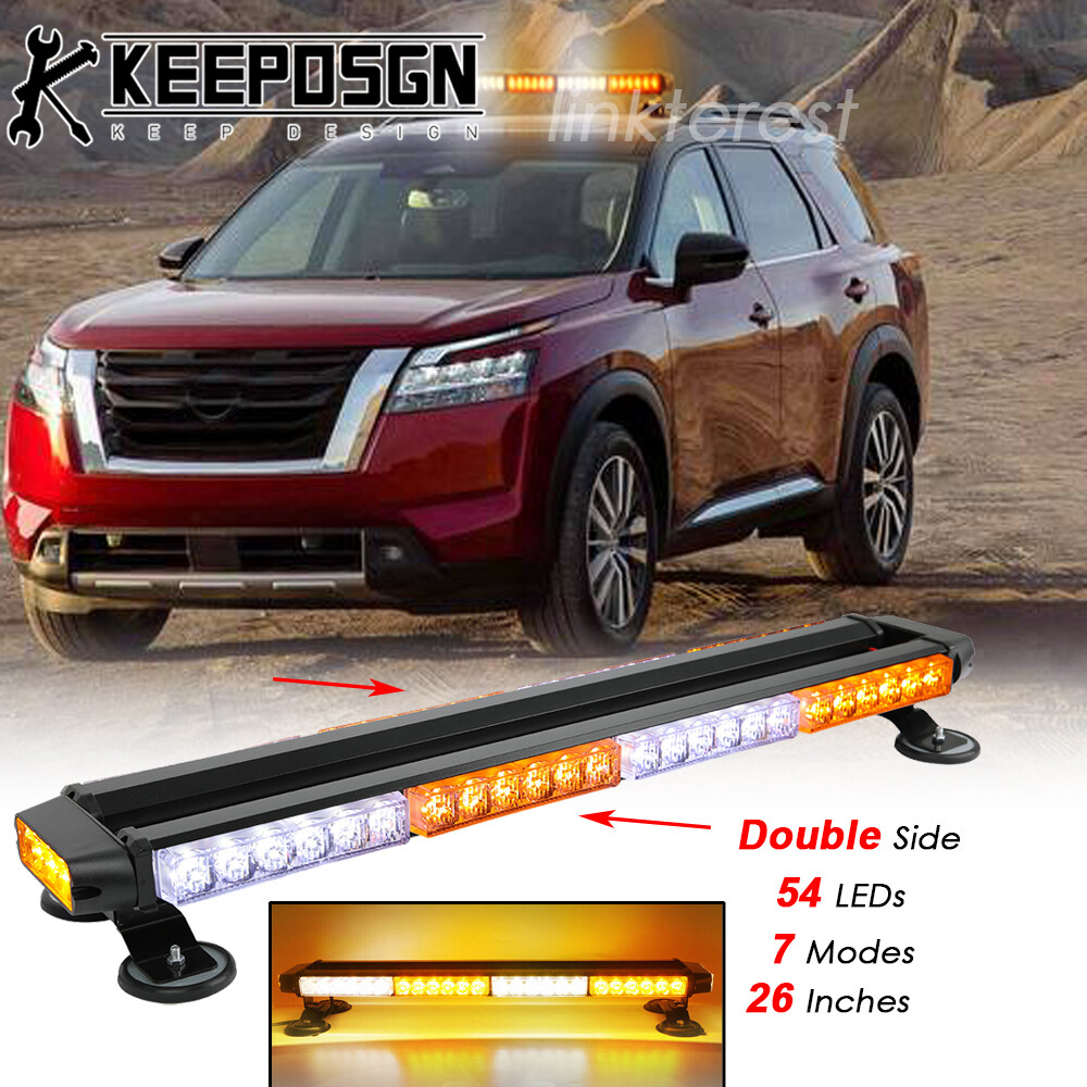 For Nissan Pathfinder LED Rooftop Warning Emergency Strobe Lights