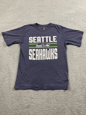 Seattle Seahawks Shirt Youth Large 12/14 Blue White Cotton NFL