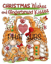 Sublimation Print Ginger Gnomes Christmas Ready to Press Heat Transfer