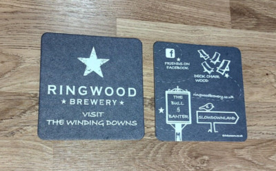 10 x Ringwood Brauerei Bierdeckel - Bierdeckel - Hausbar / Home Pub Brandneu