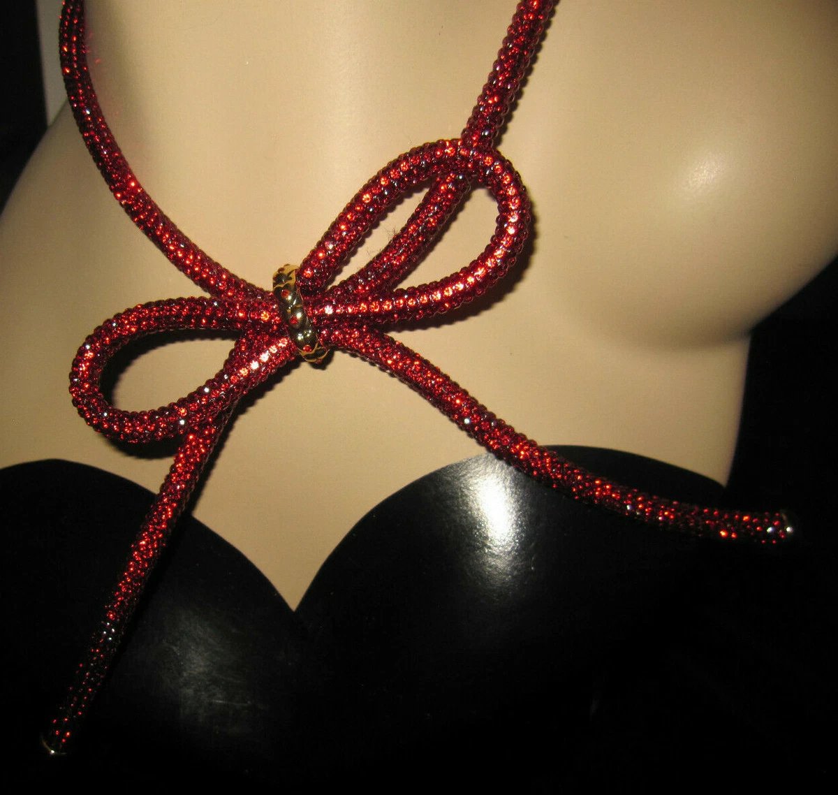Betsey johnson hotsell mesh bow necklace