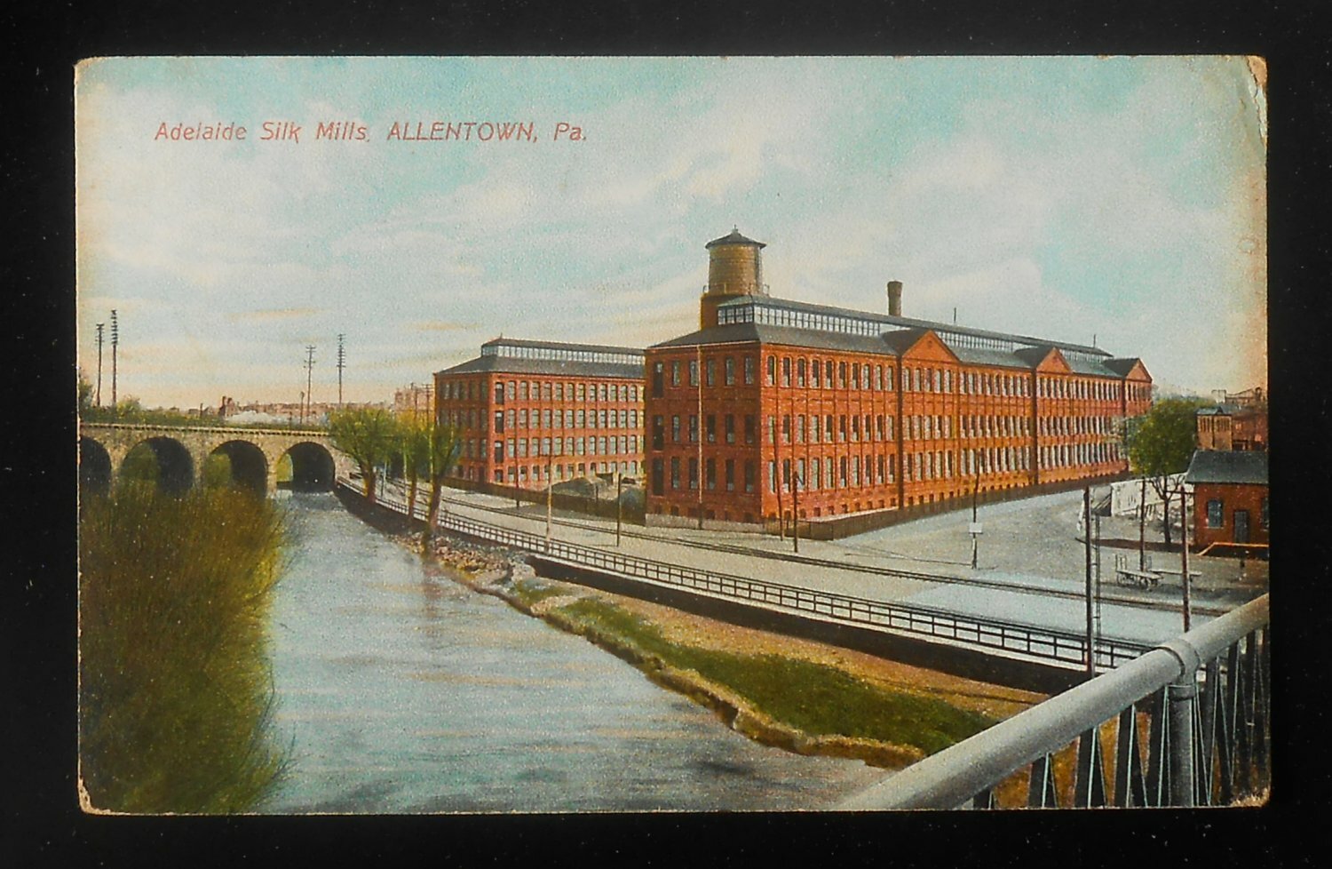 1900s Adelaide Silk Mills Railroad Tracks Allentown PA Lehigh Co