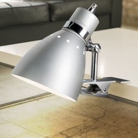 Tisch Leuchte Klemm Strahler Schwenkbar Wohn Ess Zimmer Spot Lese Lampe Silber