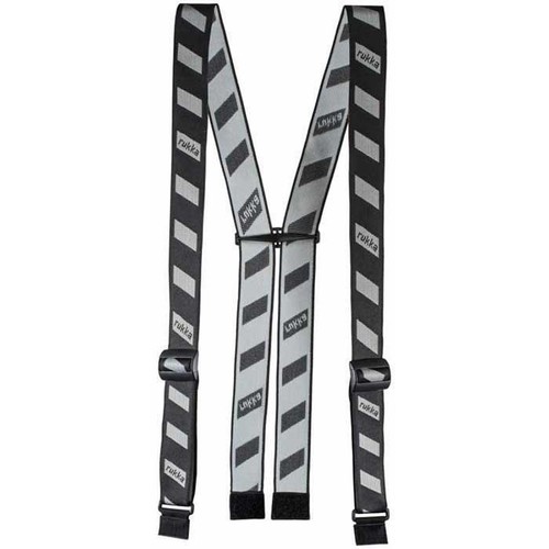 RUKKA BLACK GREY GENUINE BRACES FOR MOTORBIKE MOTRORCYCLE BIKE TROUSERS - Picture 3 of 4