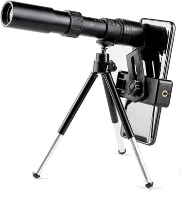 Cannocchiale Telescopio Zoom con Treppiedi per Telefono Smartphone 300X 40MM HD