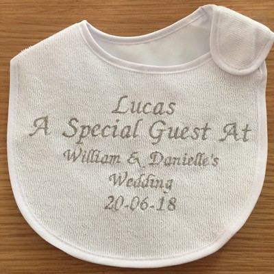 personalised bibs for wedding