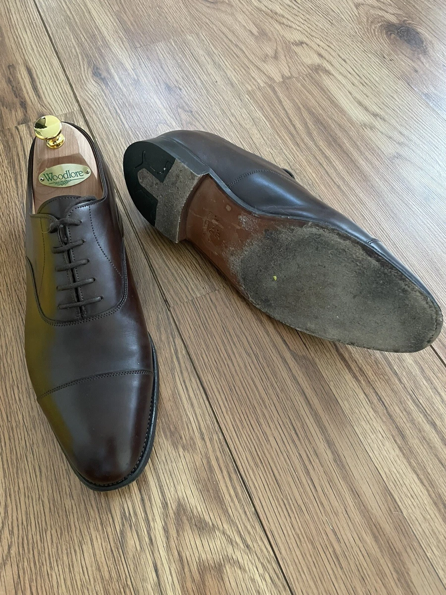 John Lobb City II Dark Brown Museum calf UK 8.5 US 9.5 Oxford Balmoral Captoe