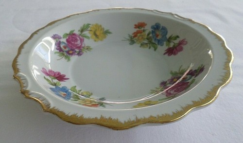Vintage, Lefton Floral / Flower Bowl with Gold Trim. #7255 - Picture 5 of 6