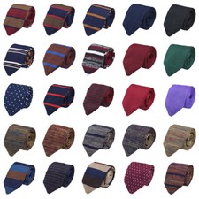 Men Knitted Crochet 7CM Stripe Polka Dots Necktie Formal Wedding Party Neck Tie