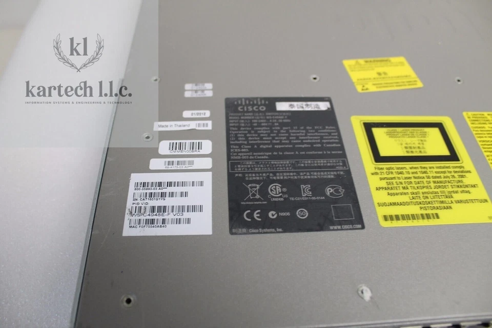 Cisco Catalyst 4948 WS-C4948E-F 48 Port L3 Gigabit Switch 15.2 OS Dual AC - Image 4 of 4