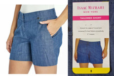 Isaac Mizrahi Trailored Short 5" Inseam Jean Shorts NWT Indigo -Size 8 052223WT3