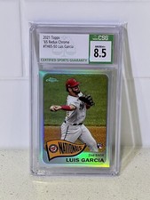 2021 Topps Series 2 1965 Redux Chrome Refractor Luis Garcia #TH65-50 CSG 8.5