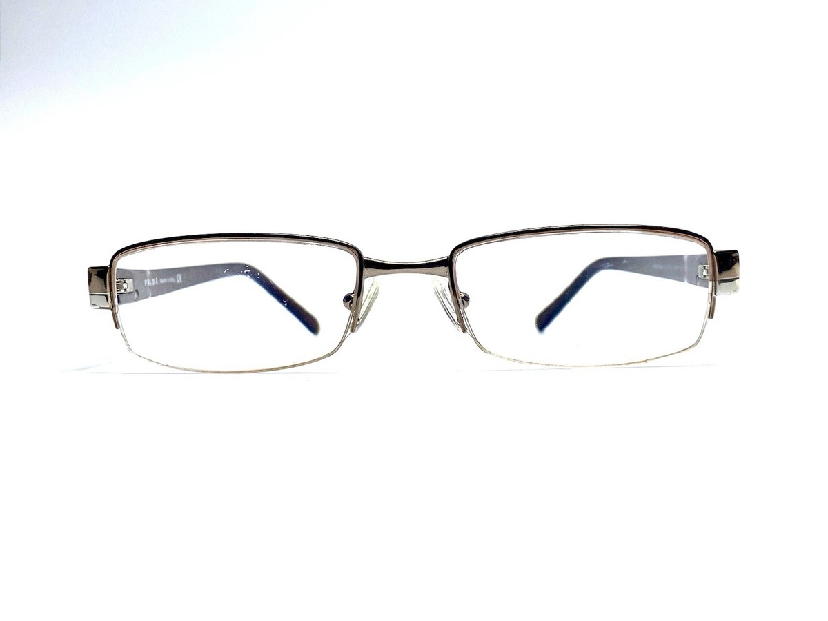 archive PRADA halfrim sunglasses silver archive PRADA halfrim