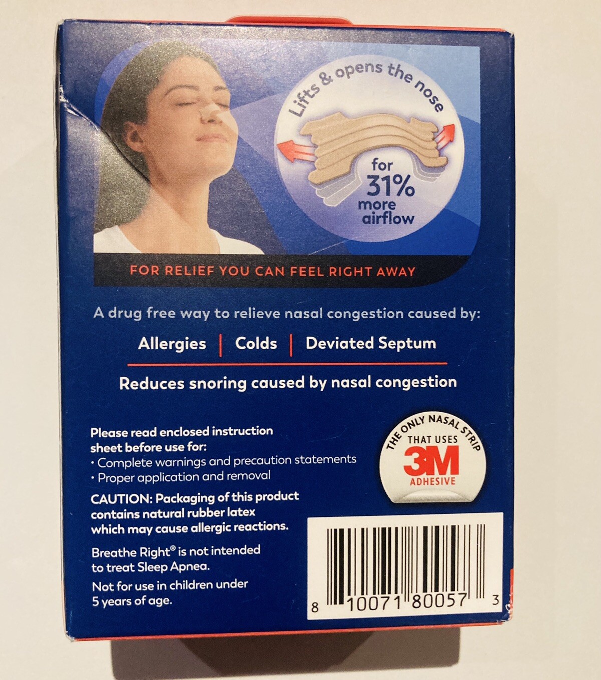 Breathe Right Extra Strength Tan Nasal Strips 44 count 810071800573