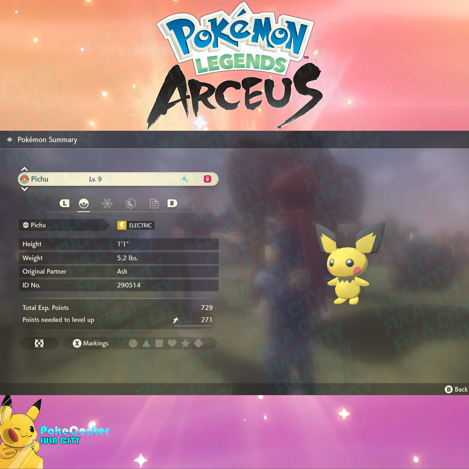 💚Shiny Pichu ✨Pokémon Legends: Arceus 💙10 Effort 6EV 🟢 Alpha? Ask!
