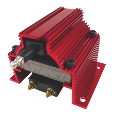 Ignition Coil 50,000 Volts E-Core HEI External Power Coil Street Racing RED 12V