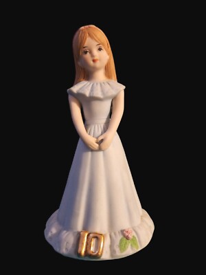 Enesco Growing Up Birthday Girls Age 10 Figurine 1982