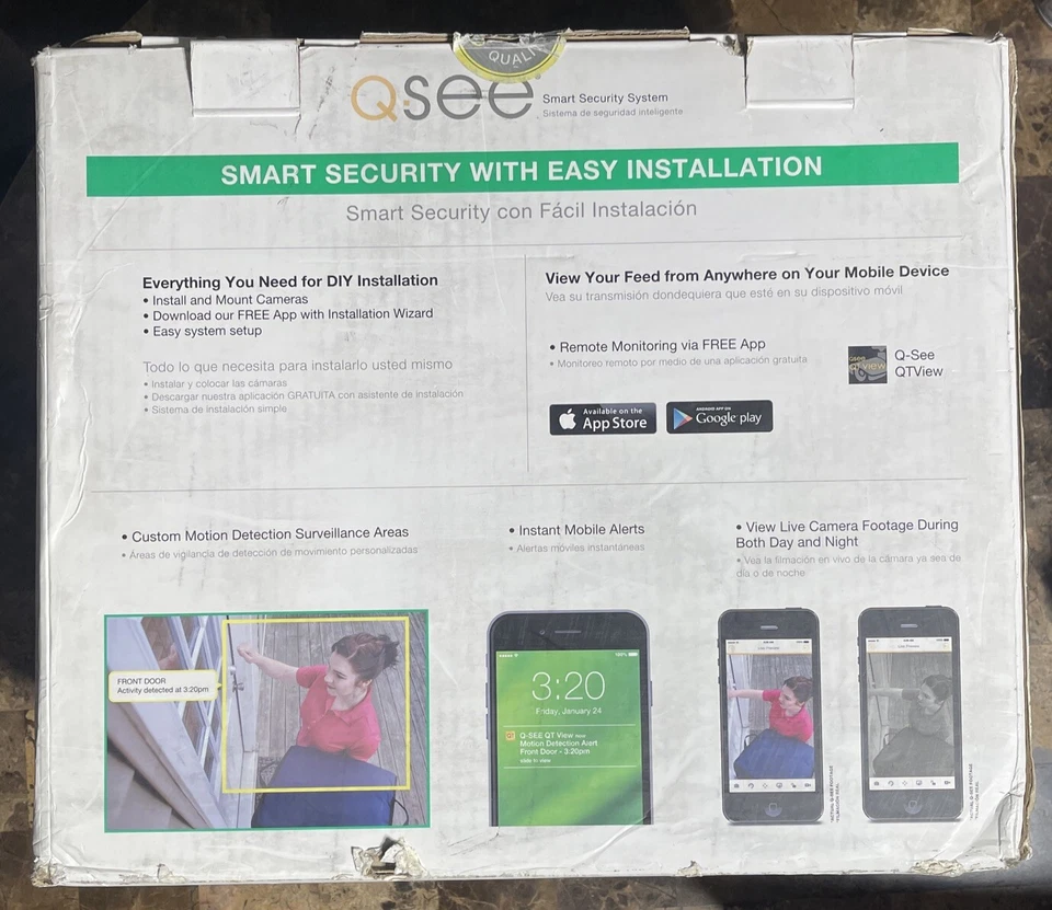 Q.see.Smart Security System.HD1080p.8CH DVR+8 Cameras Sealed - Image 3 of 4