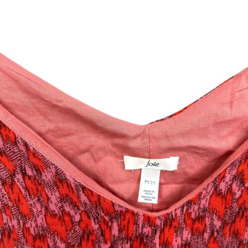 Joie Womens Maxi Tank Dress V-Neck Boho Lined Tiered Tea Rose Orange Size M - Picture 3 of 7