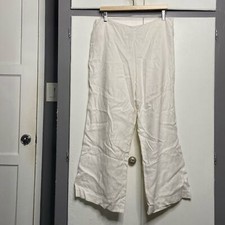 lauren ralph lauren women 100 linen wide leg pants 14 coastal grandma