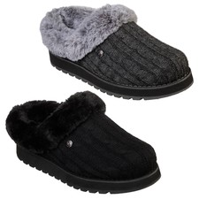 skechers ice angel suede mule slippers