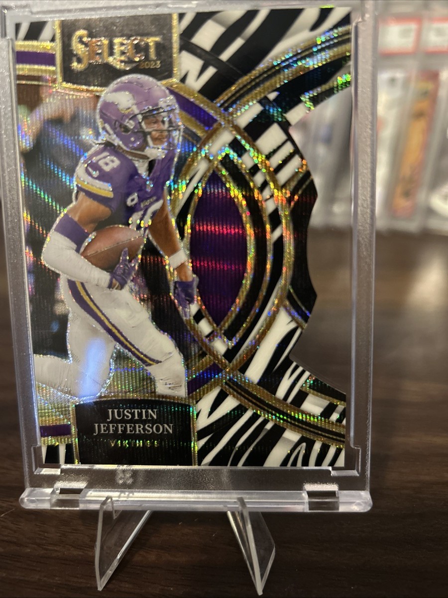 2023 Panini Select Premier Level Die Cut Justin Jefferson Zebra