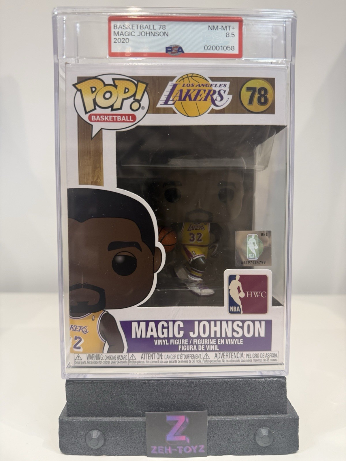 Funko Pop! NBA Basketball Los Angeles Lakers Magic Johnson #78 PSA 8.5
