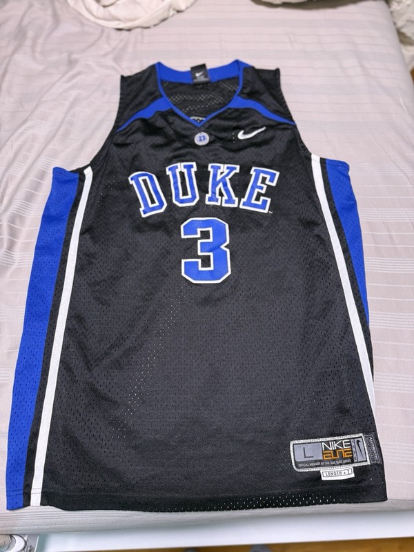 Duke #3 Jersey Large Length +2 NCAA Basketball Nike Elite Authentic