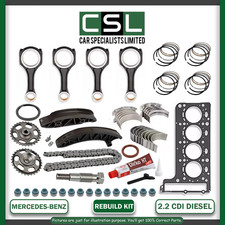 MERCEDES-BENZ OM651 2.2 CDI TIMING CHAIN KIT MAIN BIG END BEARINGS STD + REBUILD